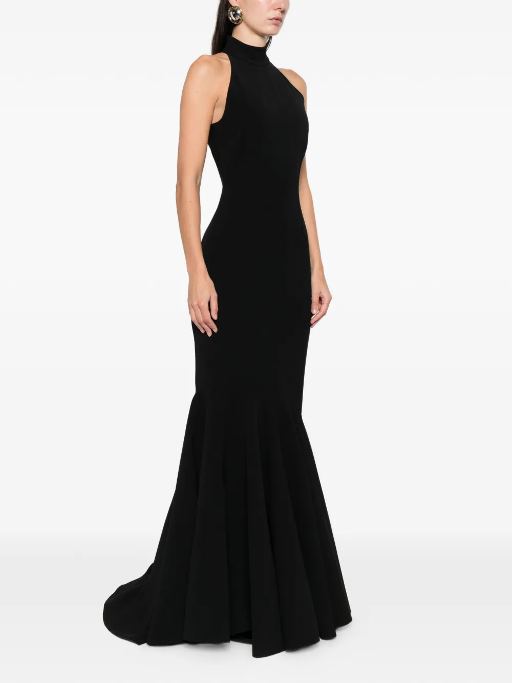 Solace London Halterneck Maxi Dress In Black