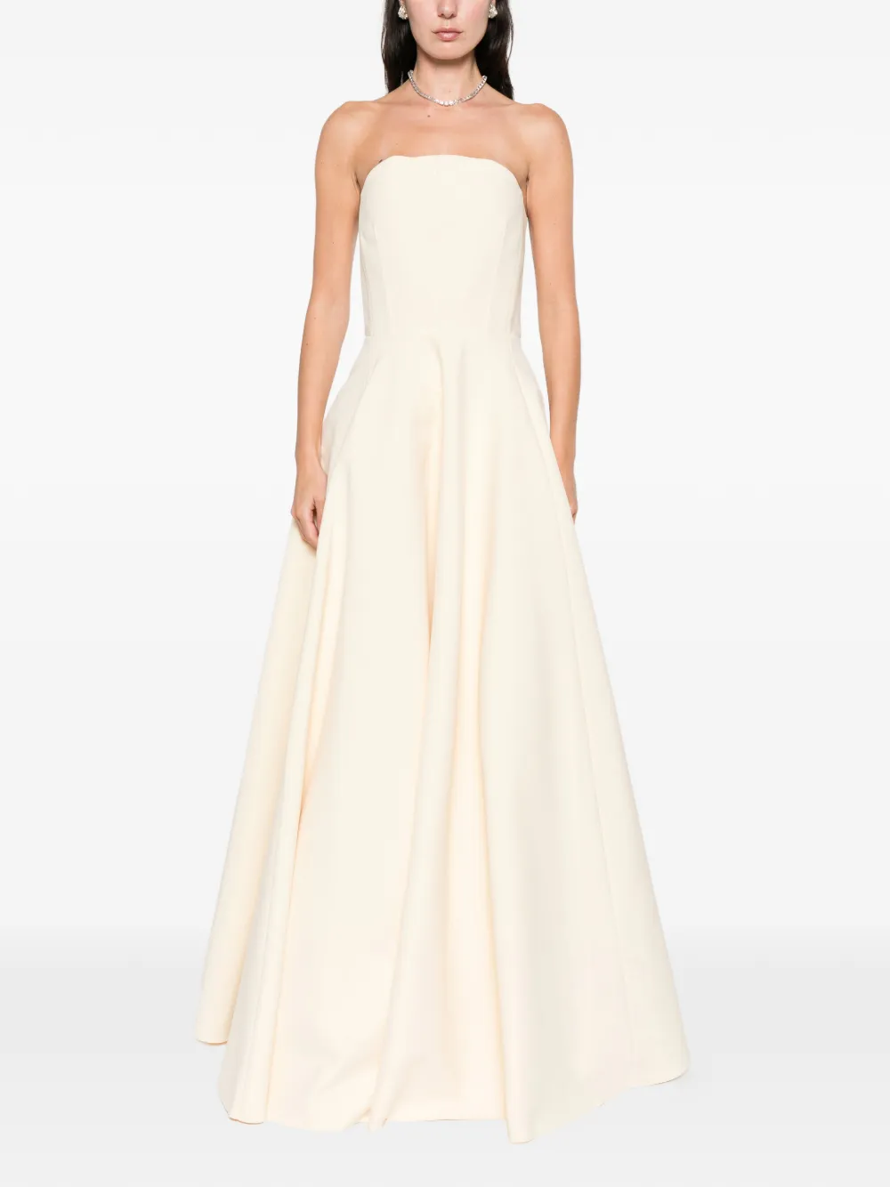 Solace London strapless dress - Beige