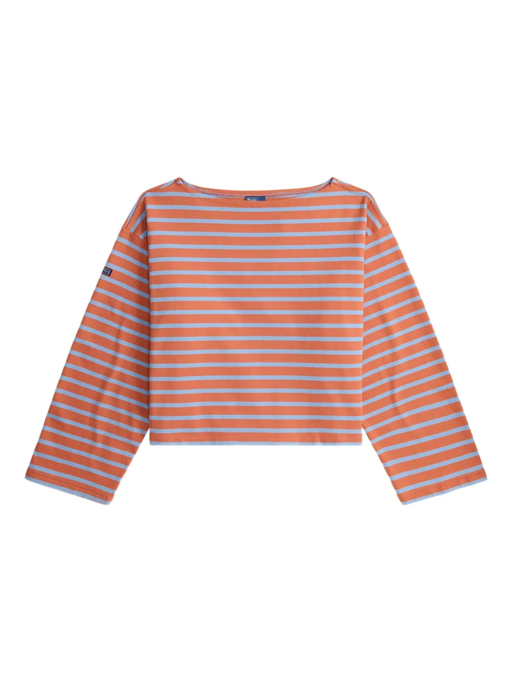 Polo Ralph Lauren Gestreifter Jersey mit U-Boot-Ausschnitt - Orange