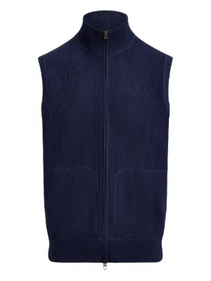 RLX Ralph Lauren zip-up mock-neck Vest | Blue | FARFETCH