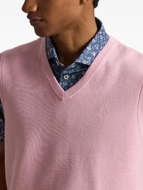 トップス cotton embroidery vest louren RLX Ralph Lauren V-neck polo-embroidery Vest | Pink | FARFETCH