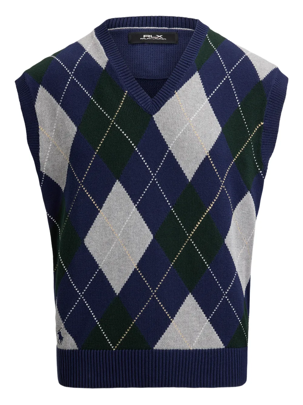 RLX Ralph Lauren Poloshirt mit Argyle-Muster - Blau