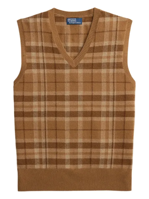 Polo Ralph Lauren plaid-pattern vest