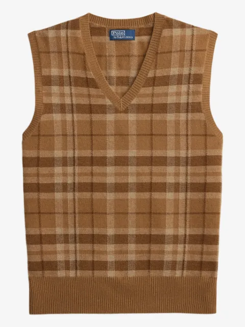 Polo Ralph Lauren plaid-pattern cashmere vest