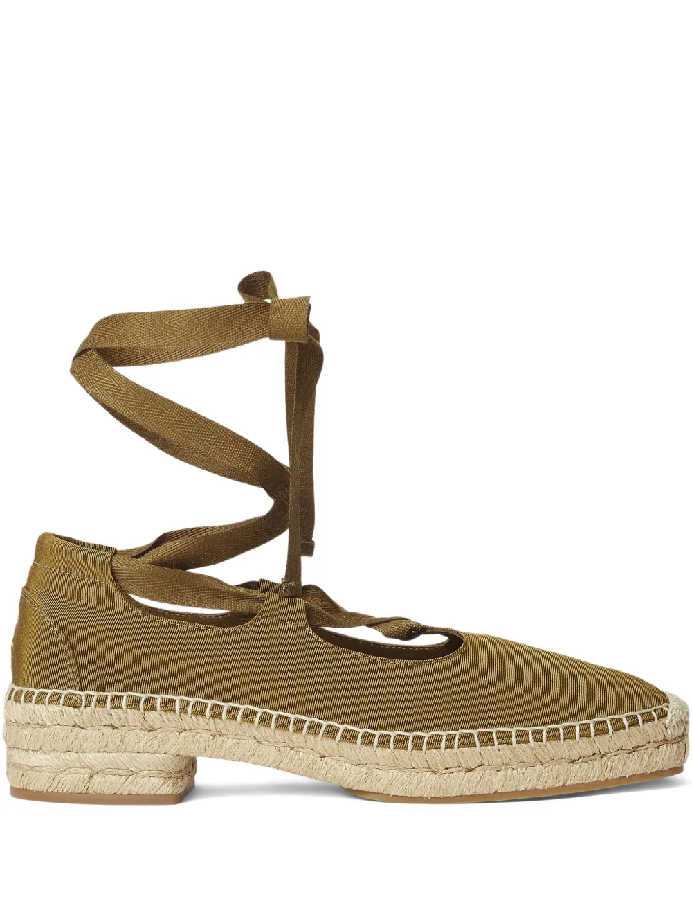 Polo Ralph Lauren Suède espadrilles met inklapbare hiel Beige