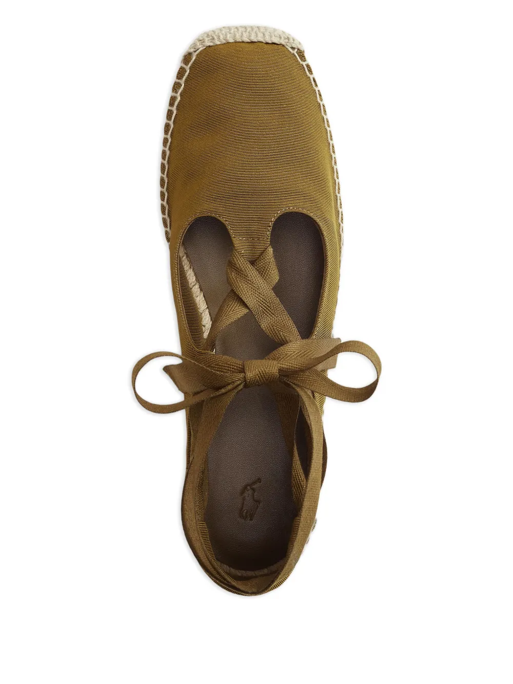 Polo Ralph Lauren Espadrilles met veters en hak Bruin