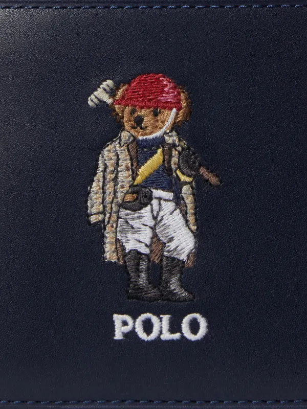 Polo Ralph Lauren Polo Bear Leather Billfold Wallet | Blue | FARFETCH