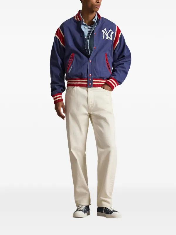 Polo Ralph Lauren x NY Yankees snap-button Bomber Jacket | Blue