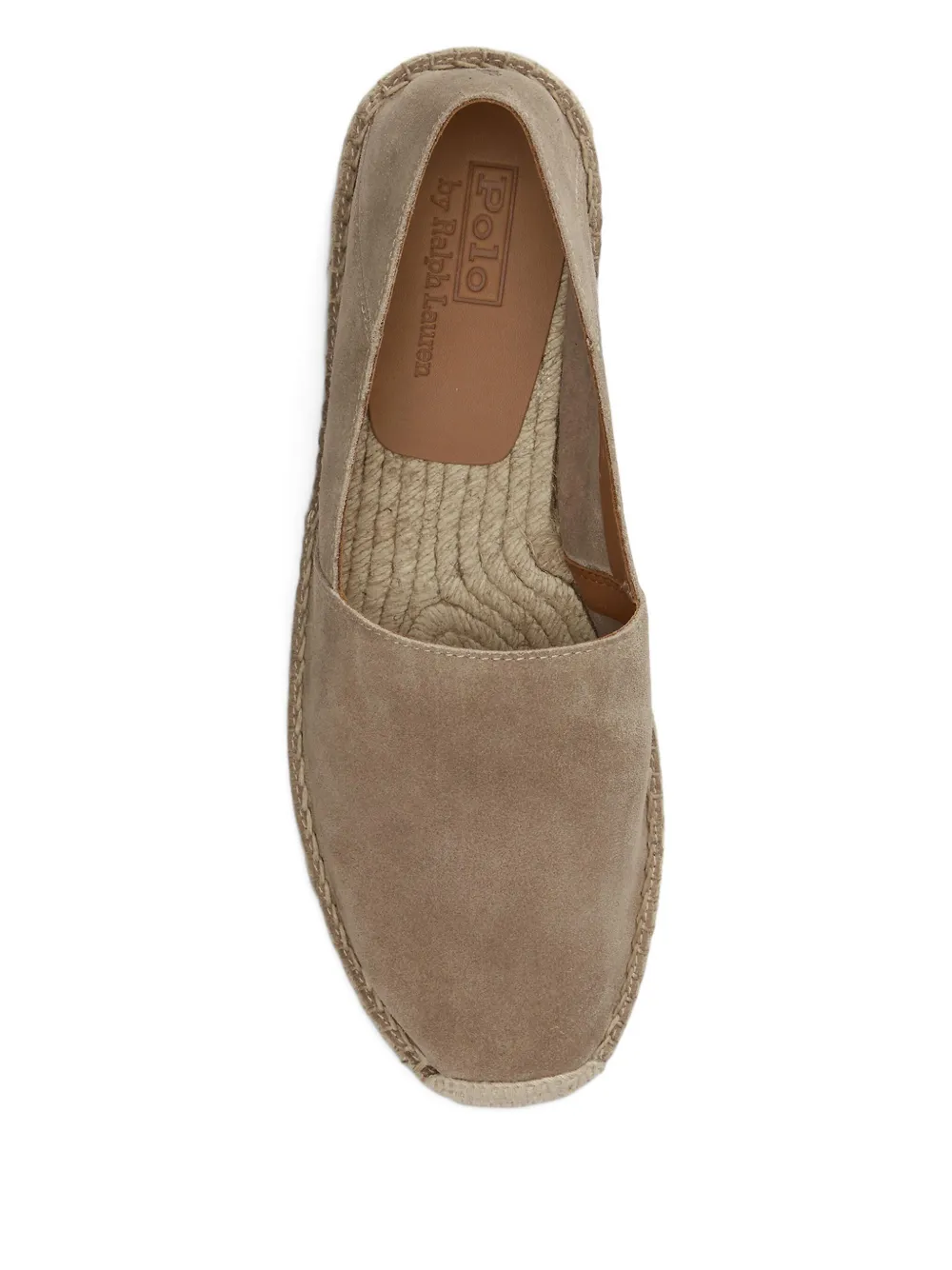 Polo Ralph Lauren Suède espadrilles met inklapbare hiel Beige