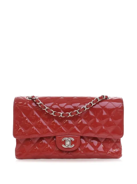 CHANEL Pre-Owned 2009-2010 Medium Classic Patent Double Flap shoulder bag