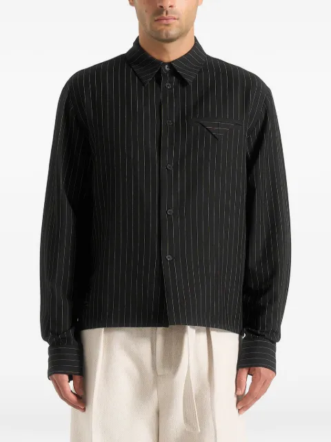 Manière De Voir Arlo pinstripe-pattern chest-pocket shirt