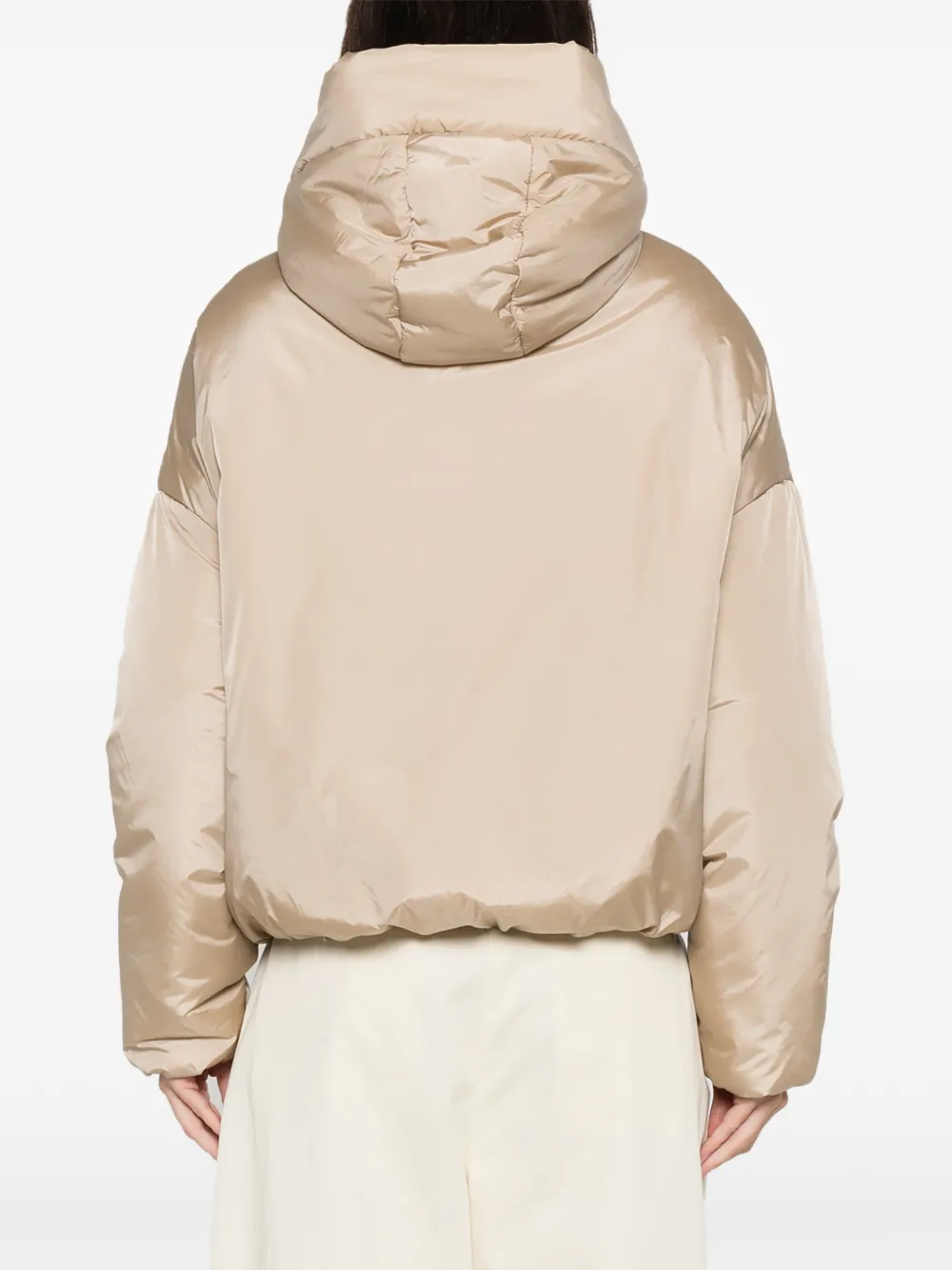 Macron Hooded Zip Jacket In Neutral