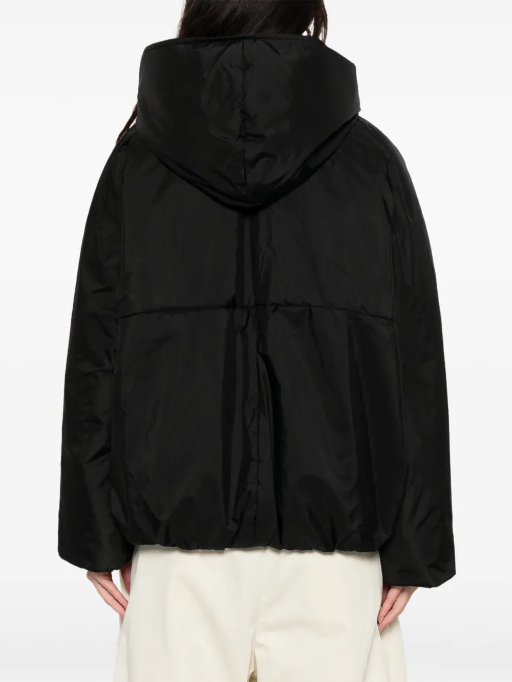 Macron Hooded Zip Jacket In Black