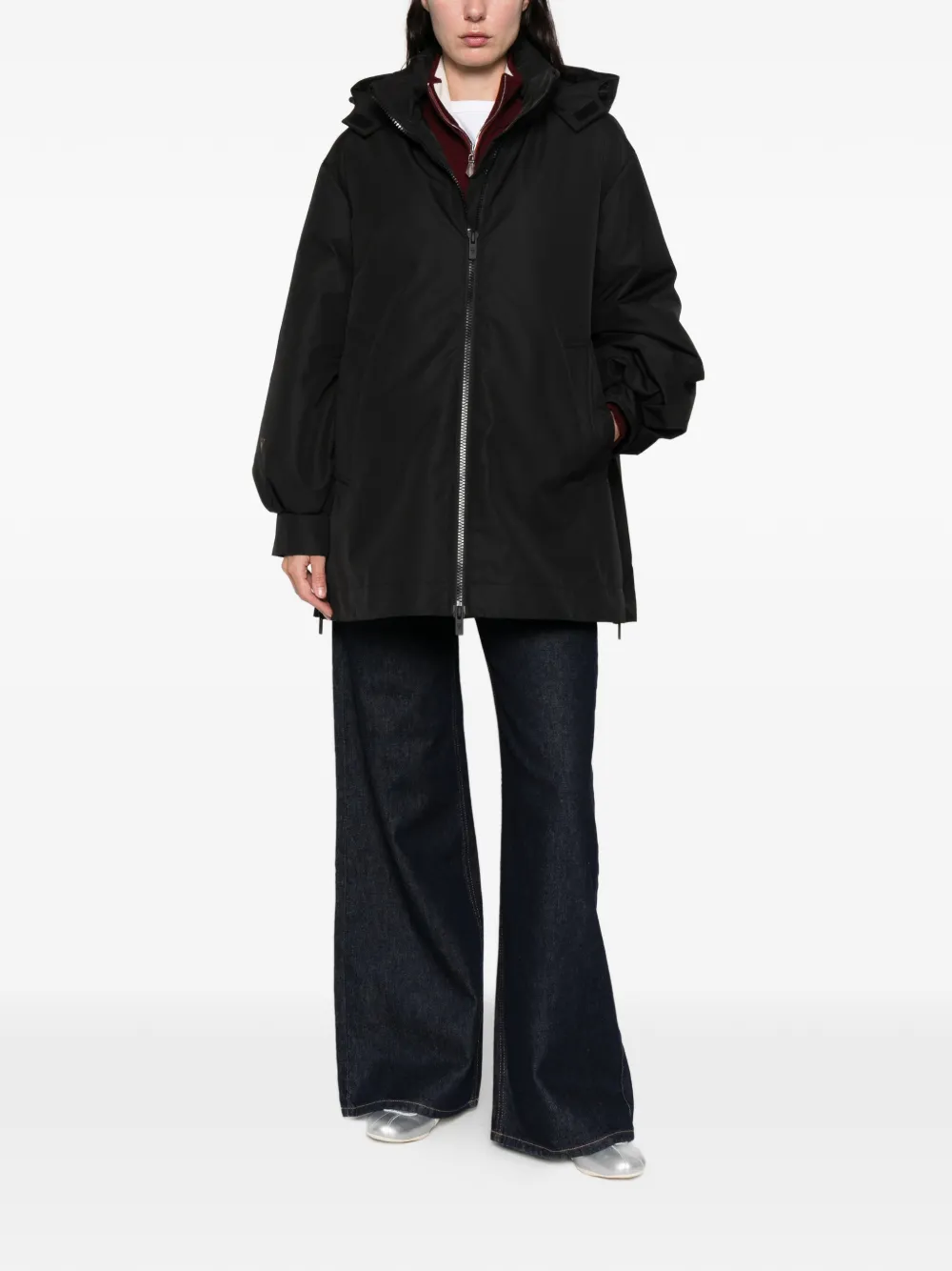 Macron Essy Hooded Zip Coat In Black