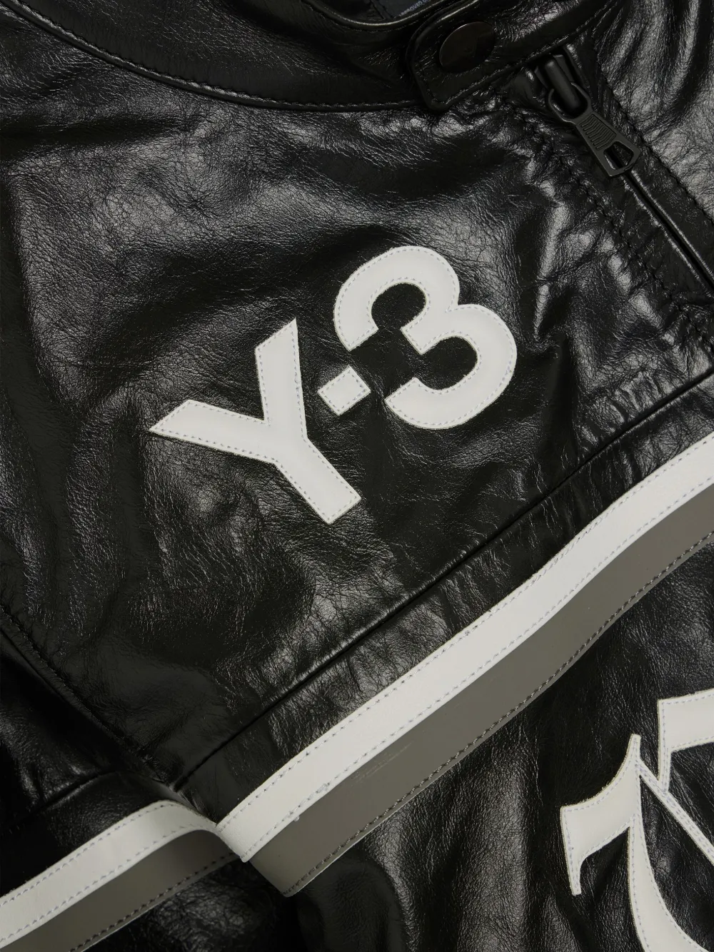 Y-3 x NBHD leren jack Zwart