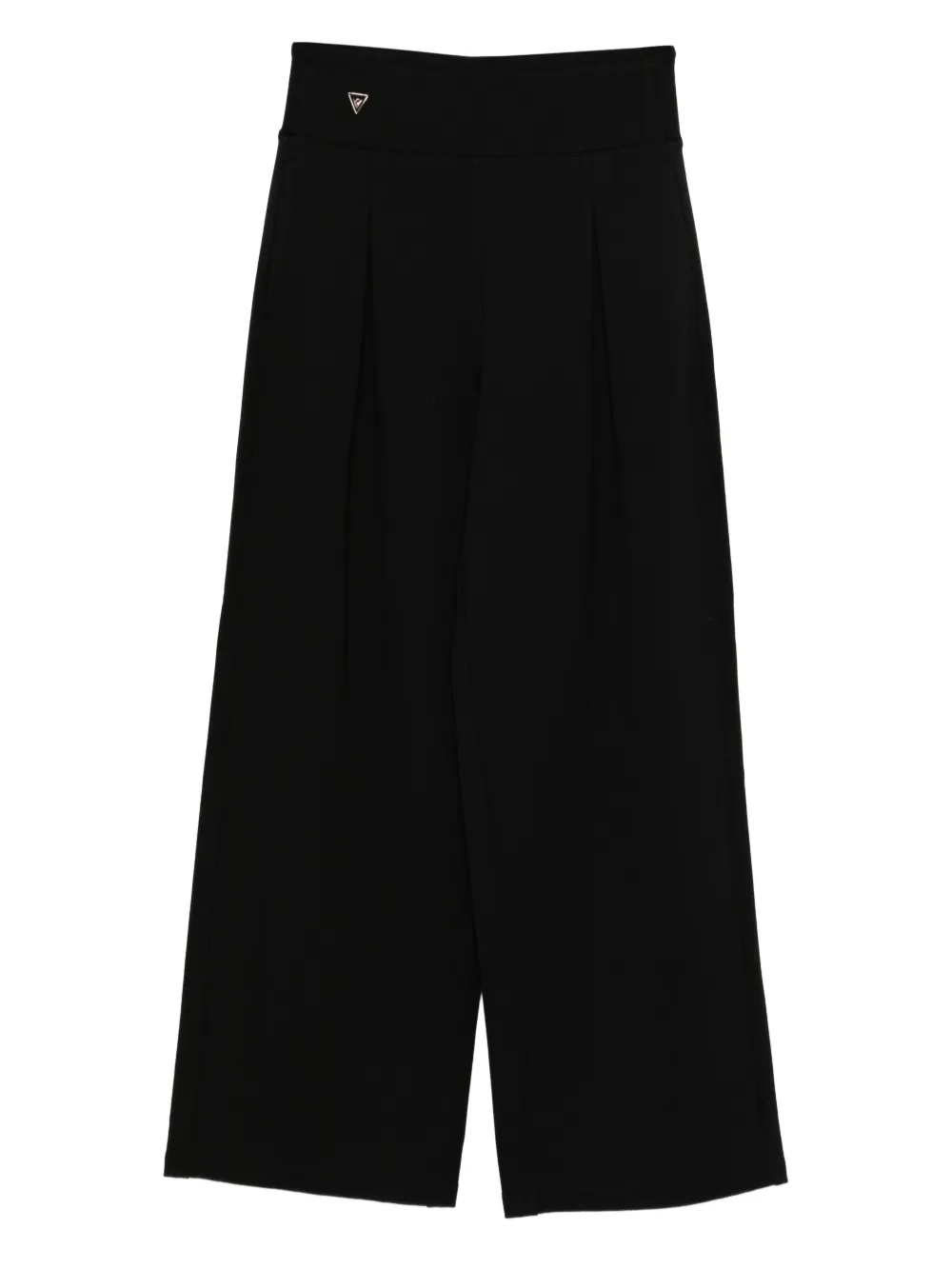 Macron Pleated Logo Trousers In Black