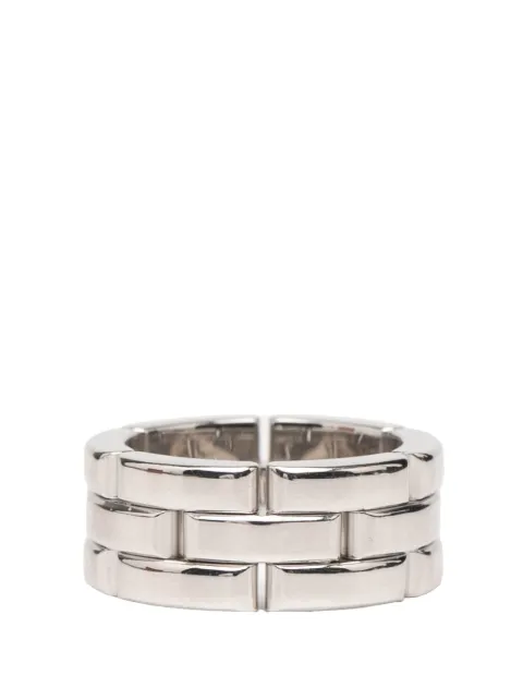 Cartier 2000-2015 18K White Gold Triple Row Maillon Panthère ring