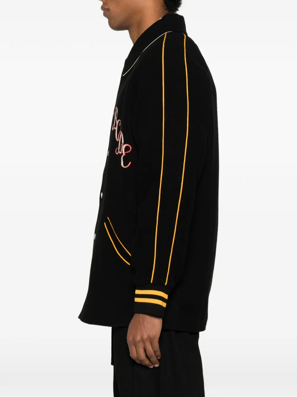 Bode Monogram Snap Reversible Jacket In Black