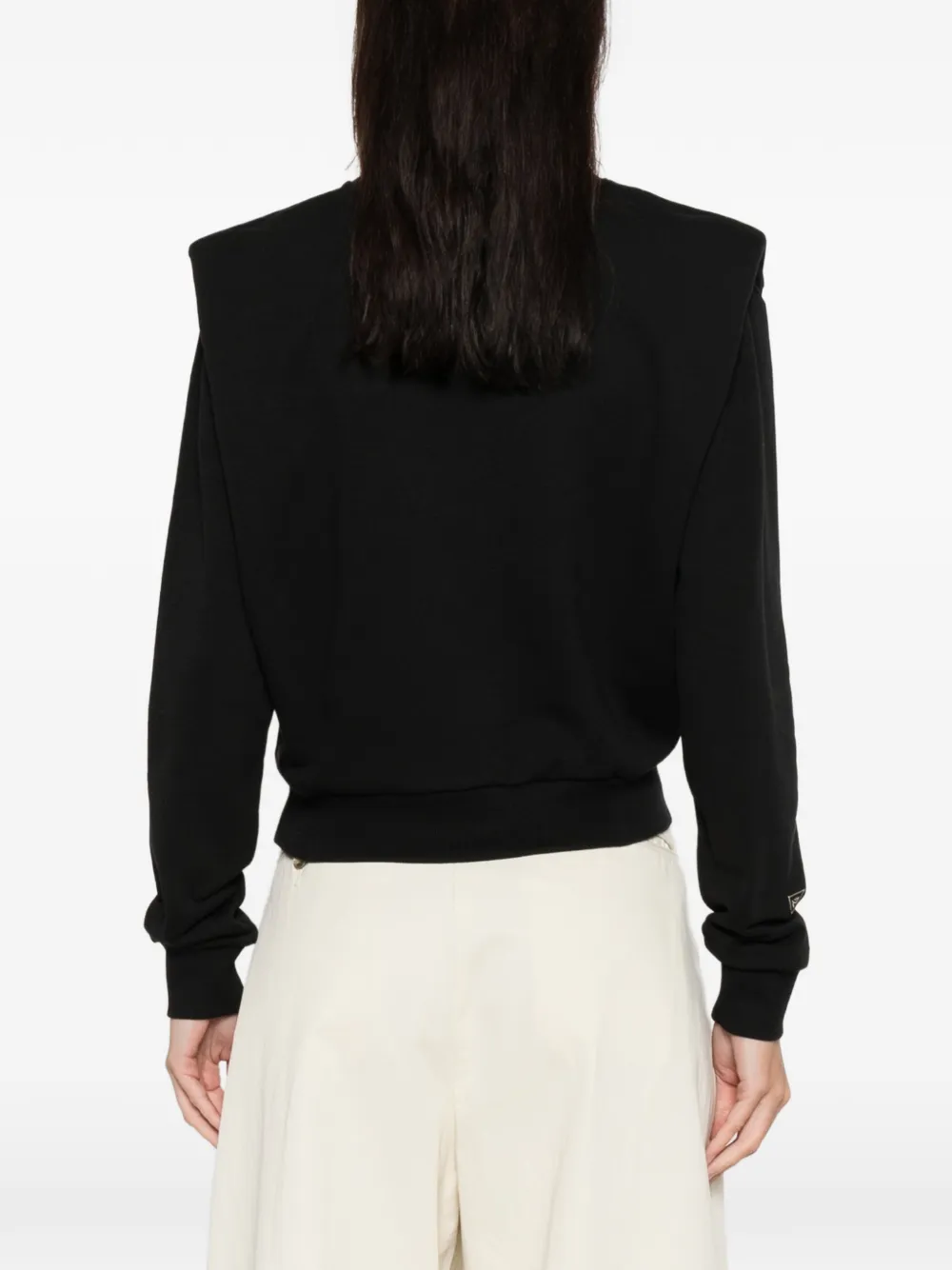 Macron Olimpia Padded-shoulder Sweatshirt In Black