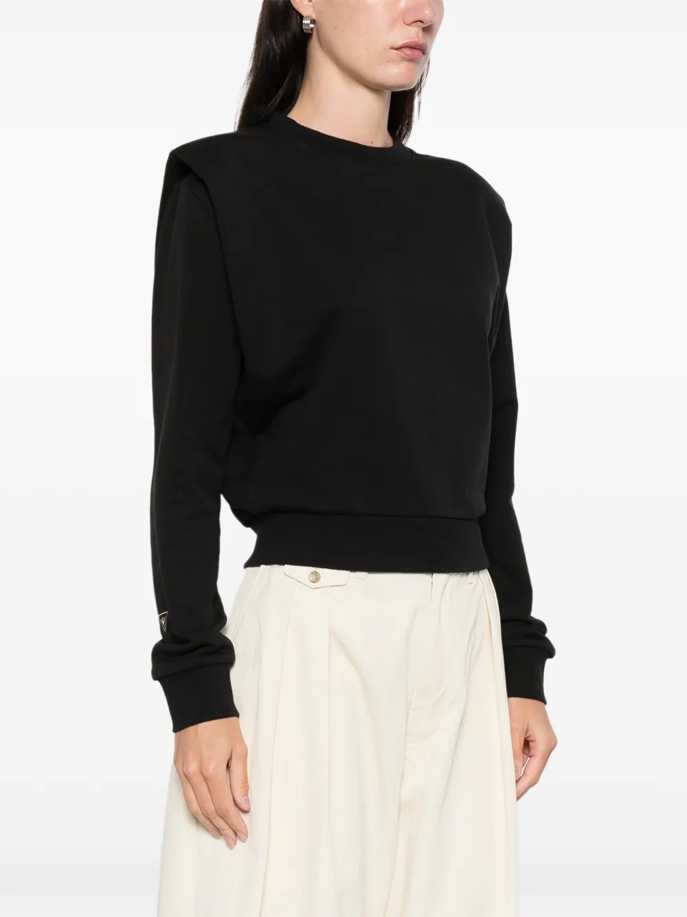 Macron Olimpia Padded-shoulder Sweatshirt In Black