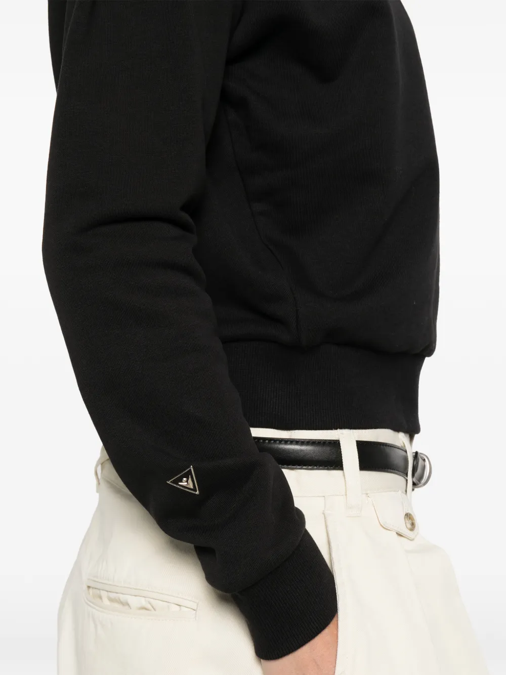 Macron Olimpia Padded-shoulder Sweatshirt In Black