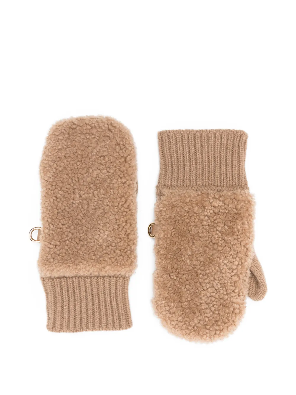 Miu Miu shearling gloves - Toni neutri