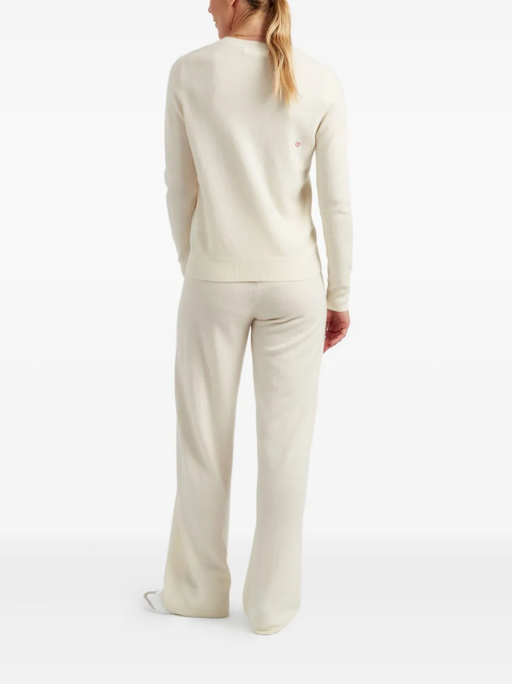 Chinti & Parker Wool-cashmere J'adore Christmas Sweater In White