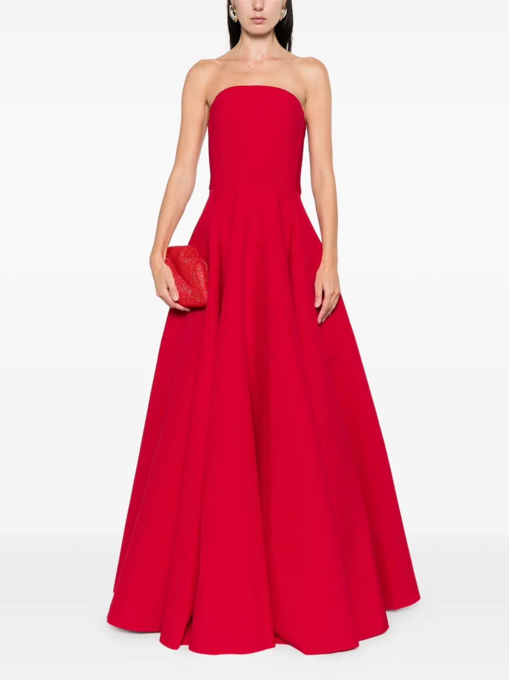 Solace London strapless maxi dress - Rood
