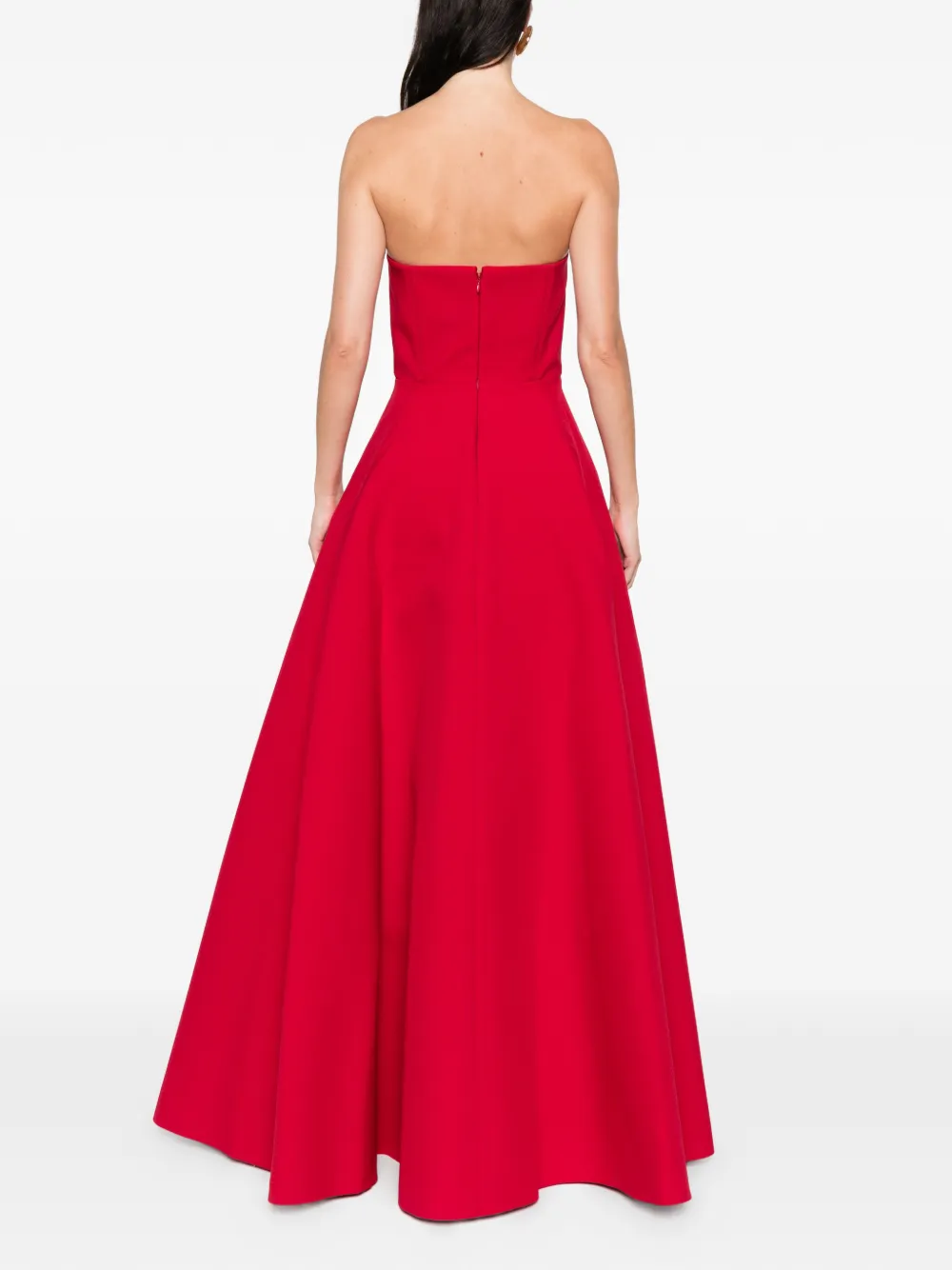 Solace London Strapless Maxi Dress In Red