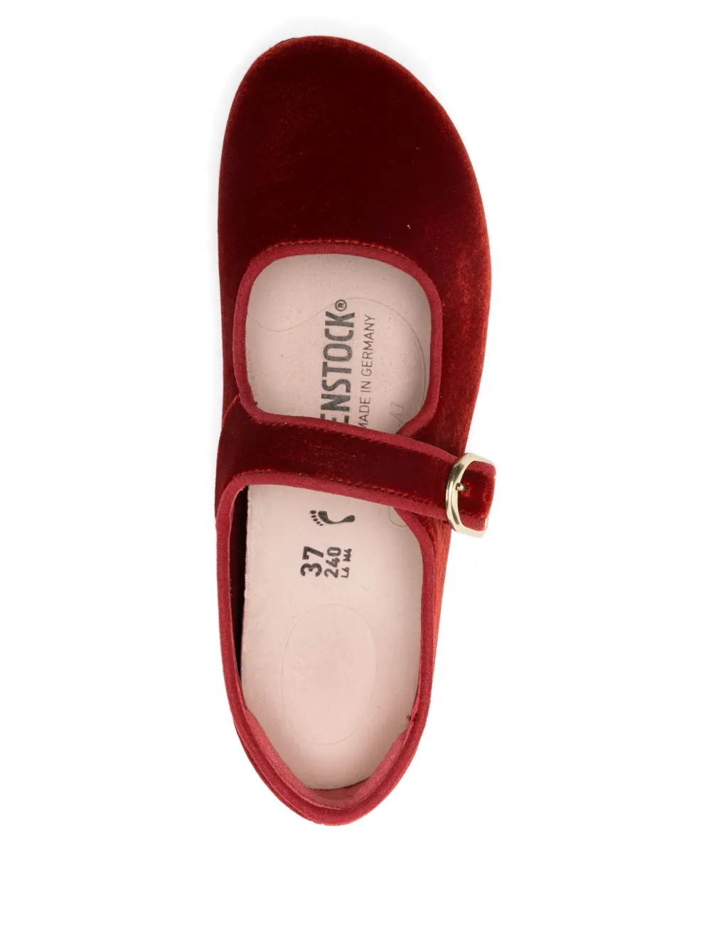 Birkenstock Santa Clarita buckled ballet flats Rood
