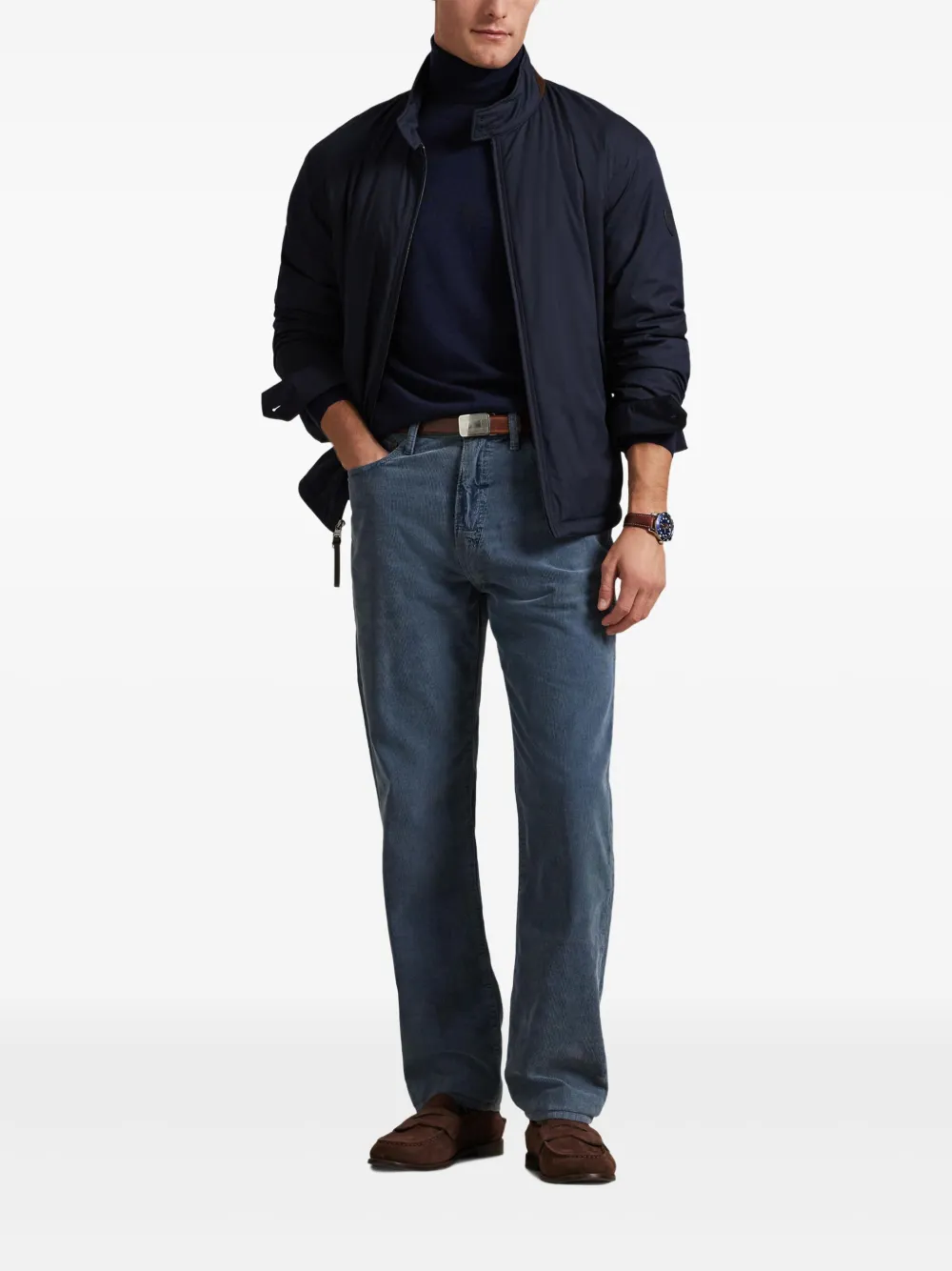 Polo Ralph Lauren Broek met ribfluwelen textuur Blauw