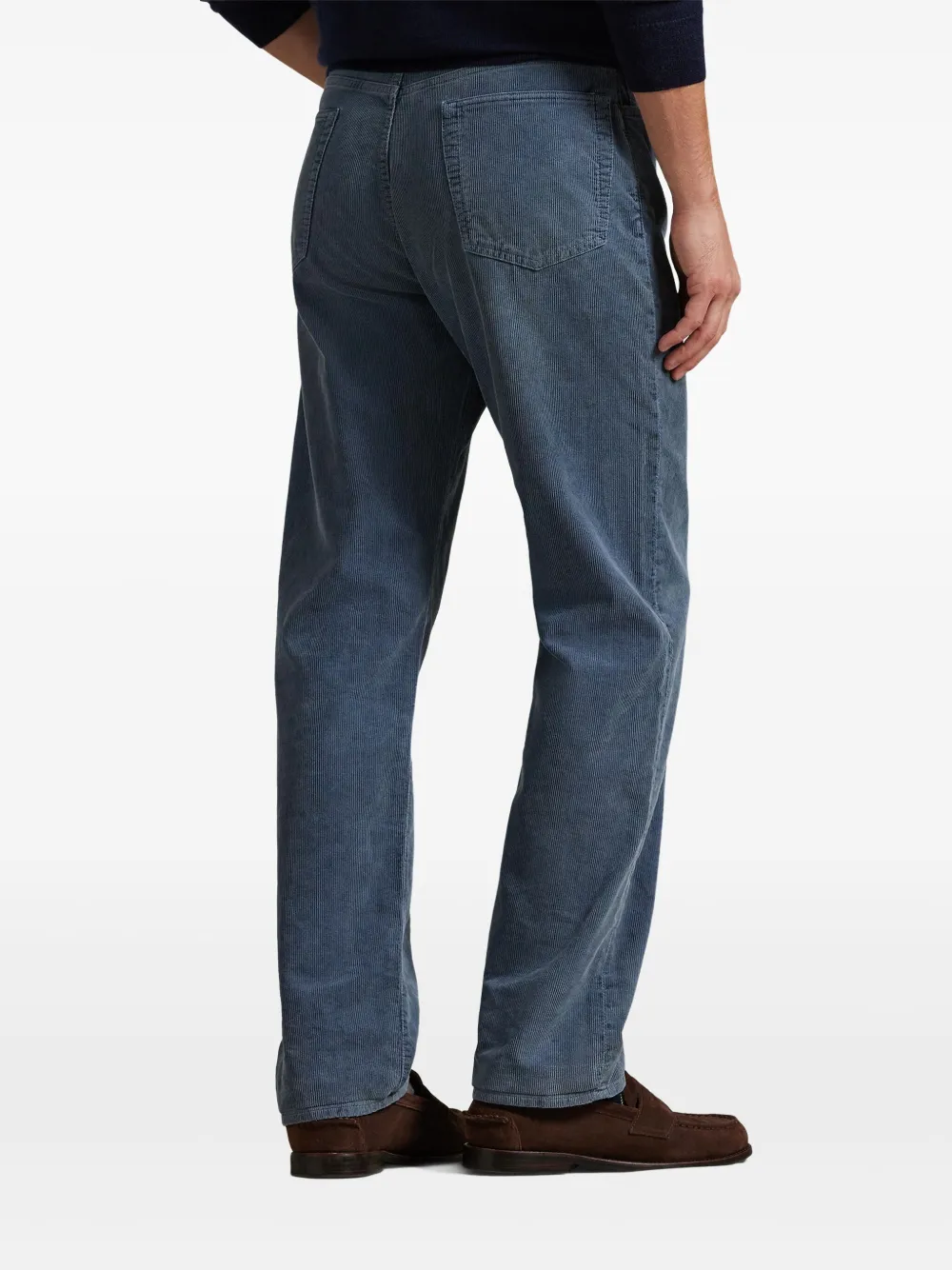 Polo Ralph Lauren Broek met ribfluwelen textuur Blauw