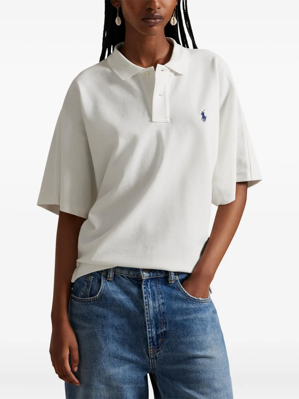 Polo Ralph Lauren Poloshirt Mit Fledermausärmeln In White