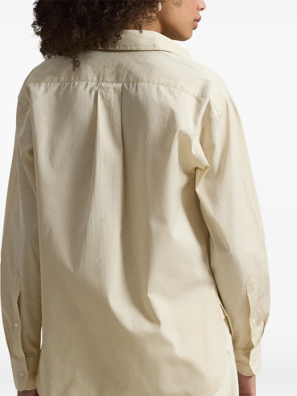 Polo Ralph Lauren Pony gestreepte katoenen blouse Geel