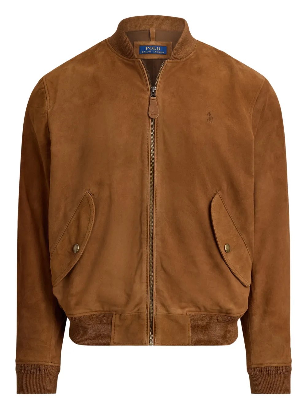Polo Ralph Lauren zipped suede jacket - Marrone