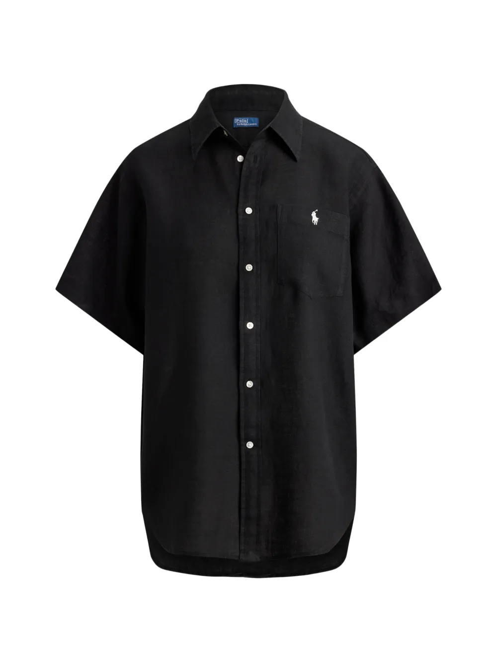 Polo Ralph Lauren Patch-pocket Linen Shirt In Black
