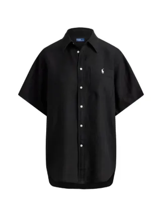 リネンシャツ黒★ココちゃん☆様 Polo Ralph Lauren パッチポケット リネンシャツ | ブラック | FARFETCH JP