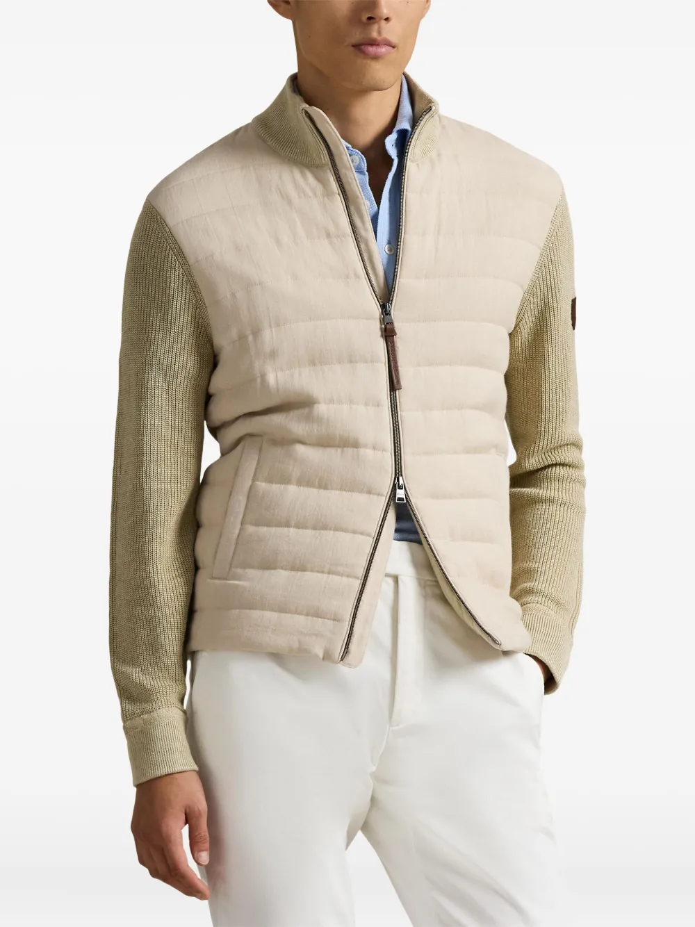 panelled padded jacket