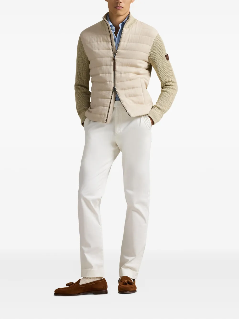 panelled padded jacket
