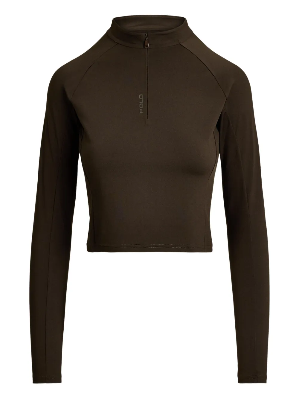 Polo Ralph Lauren Langarmshirt mit Reißverschluss - Braun