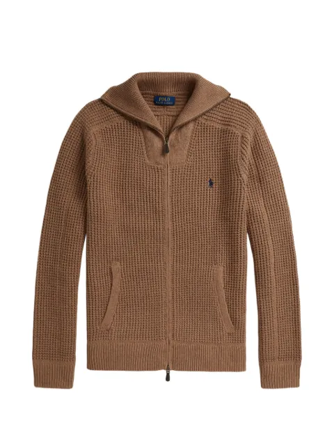 Polo Ralph Lauren waffle-knit full-zip cardigan