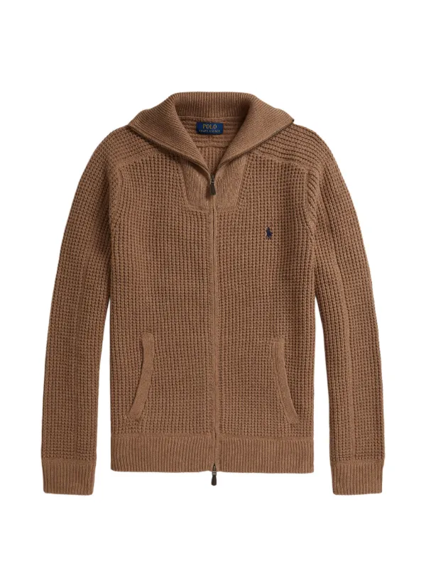 Polo Ralph Lauren ブラウン カーディガン Polo Ralph Lauren ワッフルニット カーディガン | ブラウン | FARFETCH JP
