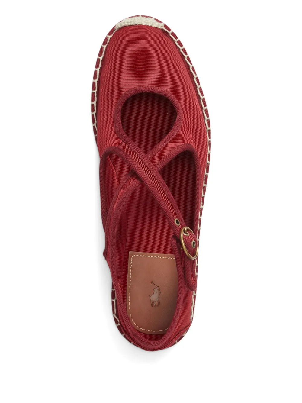 Polo Ralph Lauren Crisscross Buckled Espadrille In Red