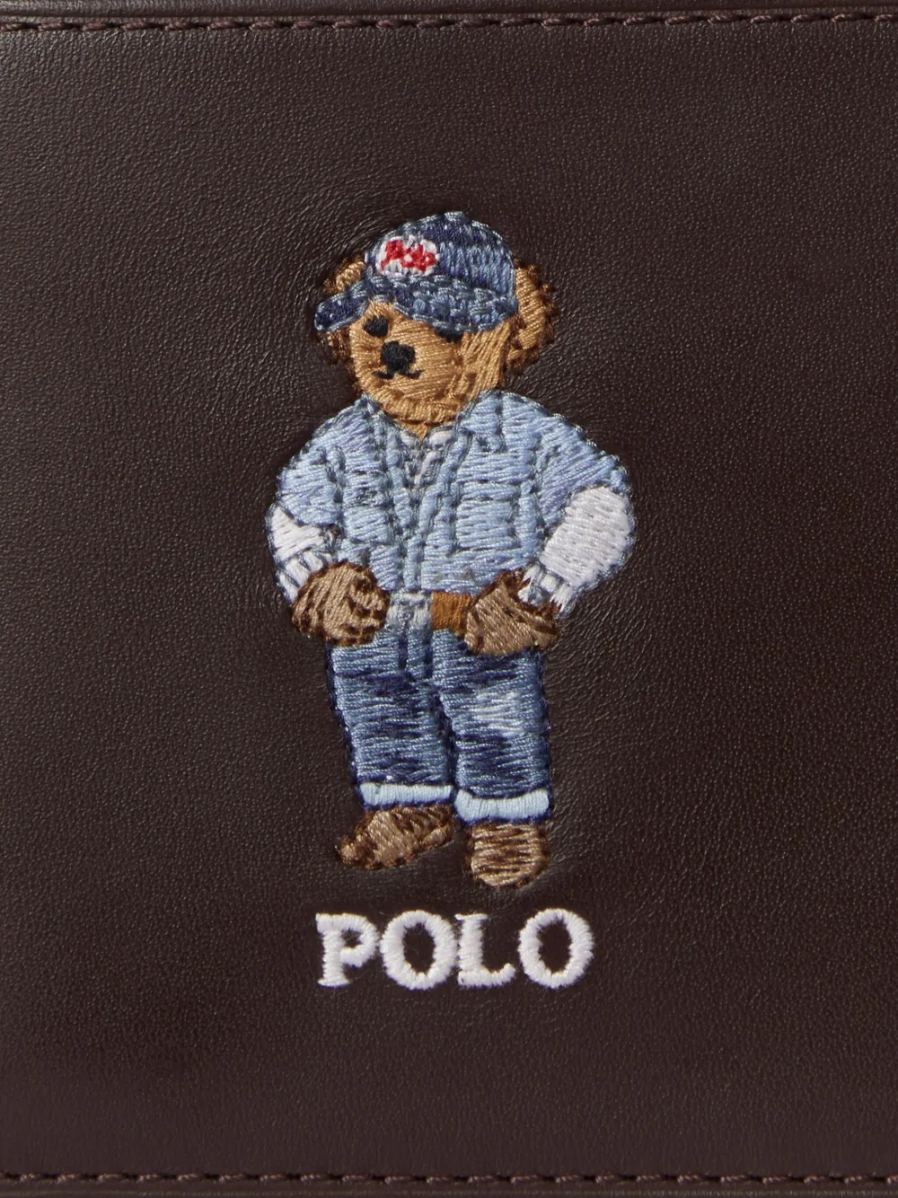 Polo Ralph Lauren Polo Bear leren portemonnee Bruin
