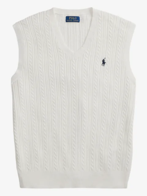 Polo Ralph Lauren cable-knit embroidered-logo vest