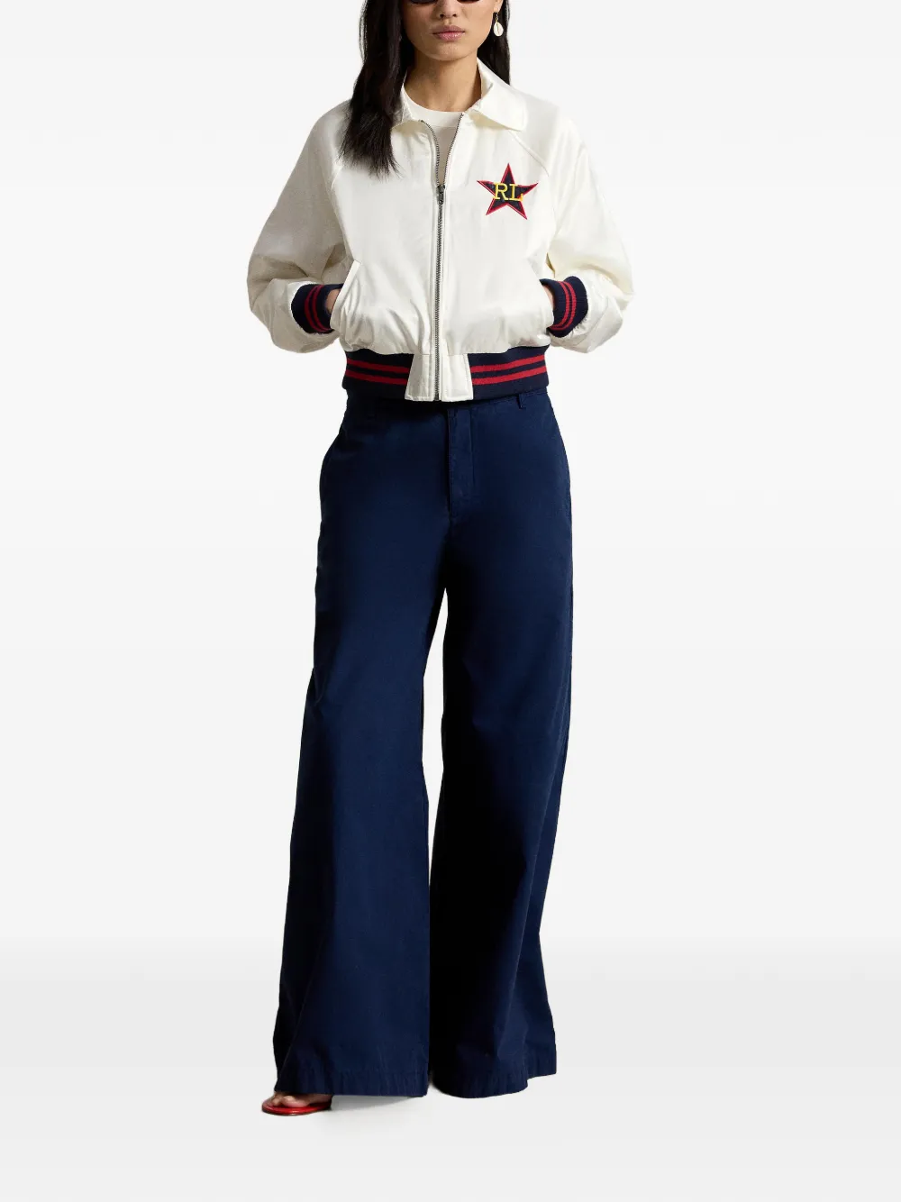  Polo Ralph Lauren Star-embroidered Bomber Jacket - Neutrals 