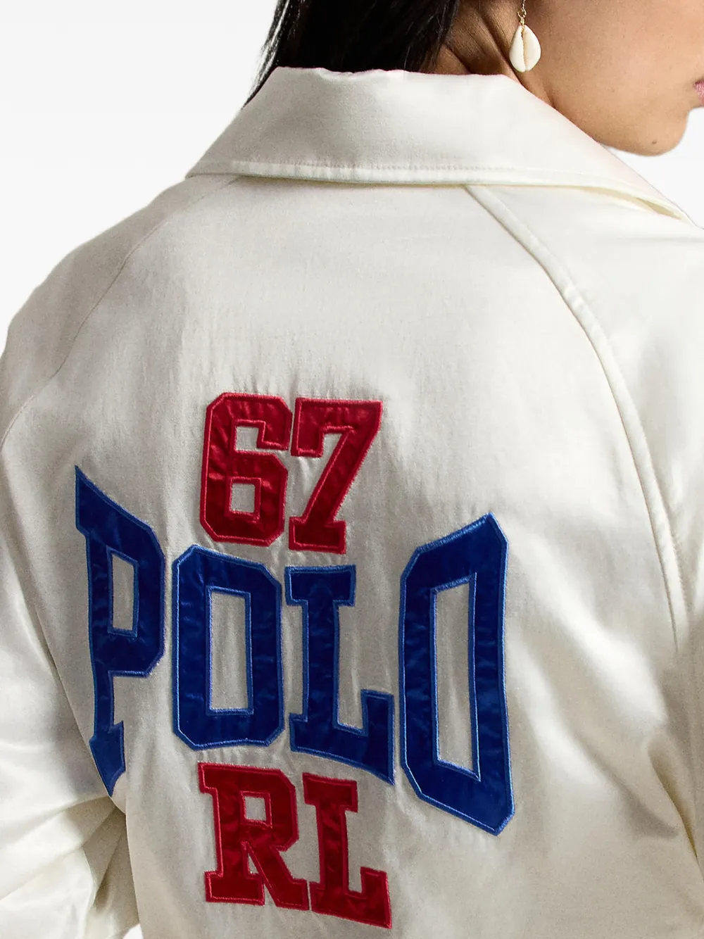 Polo Ralph Lauren Bomberjack met geborduurde ster Wit