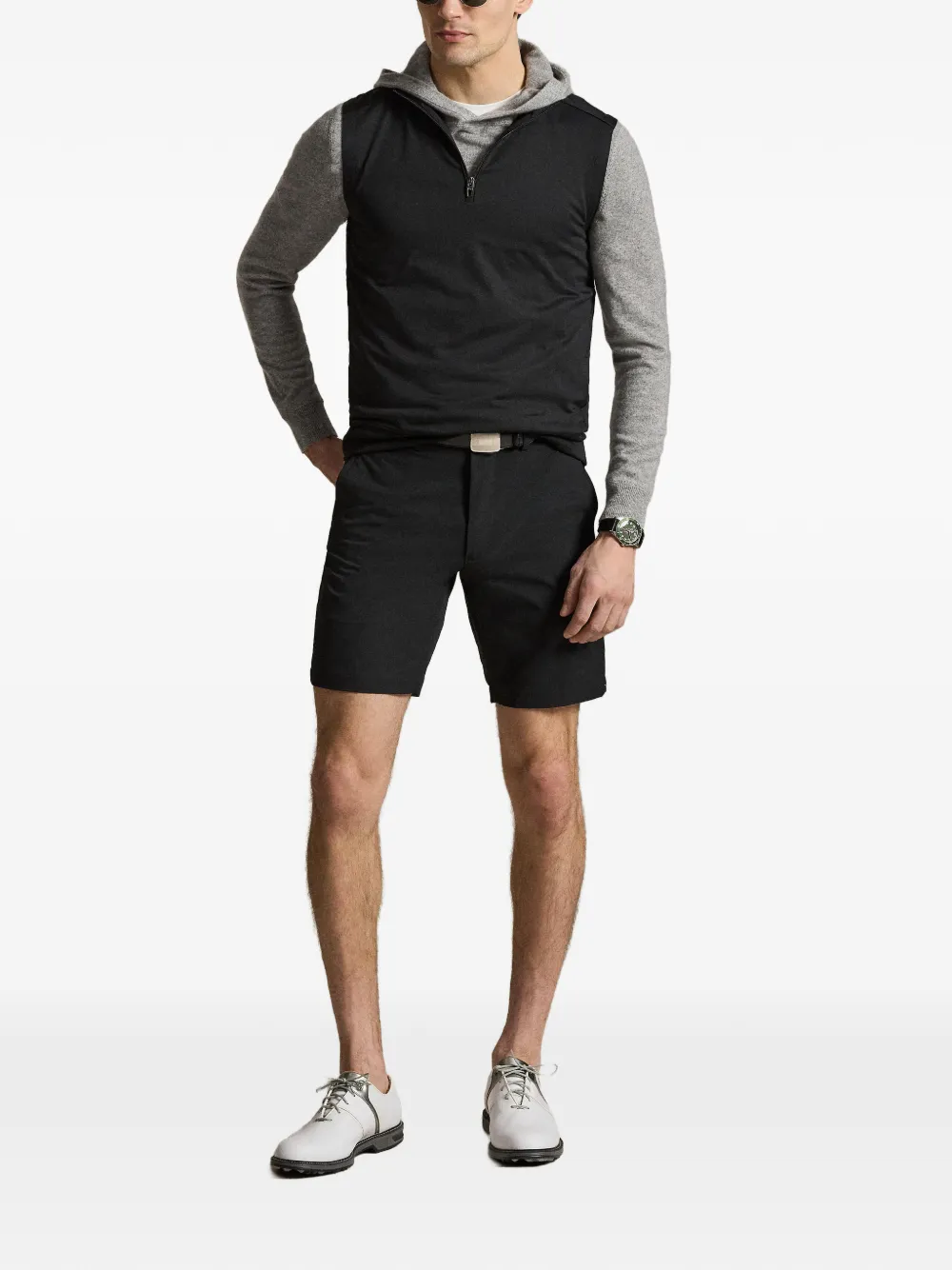 RLX Ralph Lauren Mouwloze top met halve rits Zwart