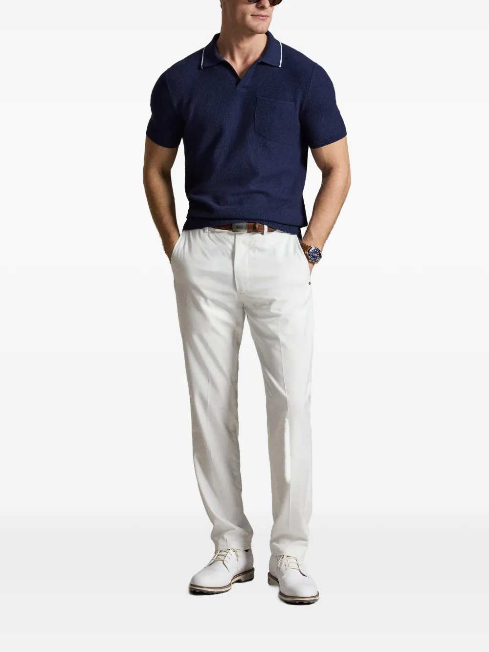 chest pocket polo shirt