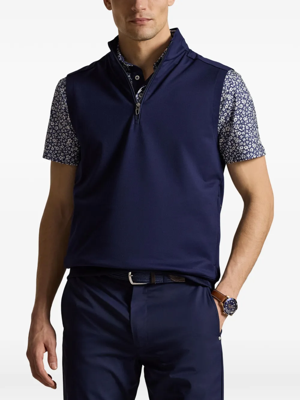  Rlx Ralph Lauren Half-zip Vest - Blue 